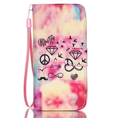 iPhone 6S/6 Case, iBerry iPhone 6S Wallet Case, Leather Apple iPhone 6S 6 Flip Cover with Card Holder and Kickstand - Pink Flip Case for Apple iPhone 6S/6 4.7 Inch