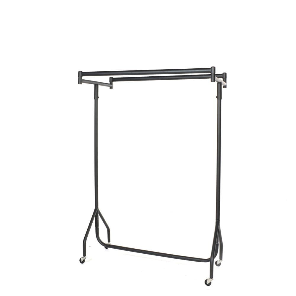 3ft LONG x 5ft HIGH HEAVY DUTY DOUBLE TOP CLOTHES BLACK CLOTHES,GARMENT RAILS