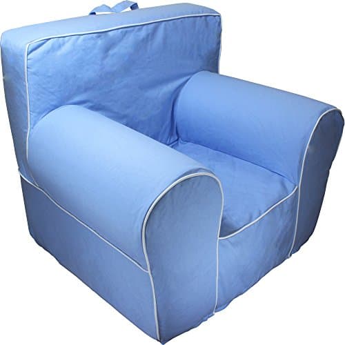 CUB CHAIRS Comfy Regular Light Blue Kid's Chair with Machine Washable Removable Cover