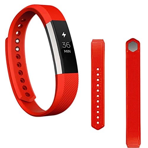 Coohole Replacement Wrist Band Silicon Strap Clasp+Protector Film for Fitbit Alta HR
