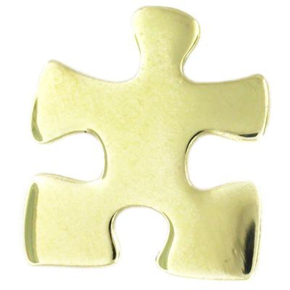 Autism Awareness Gold Puzzle Pin