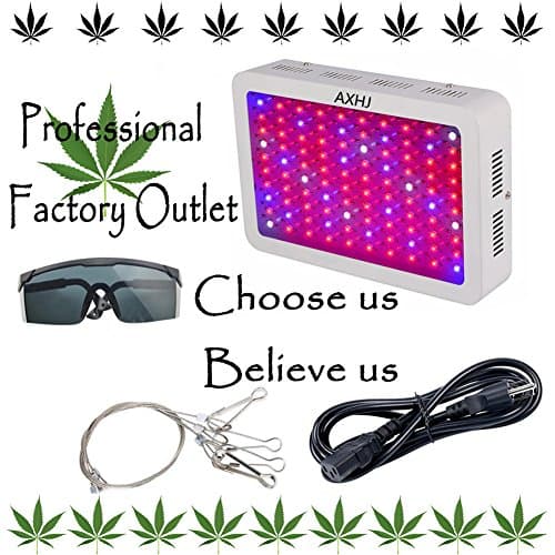 LED Grow Light, HillDan 1000W Double Chips Full Spectrum LED Grow Lamp with UV&IR for Greenhouse Hydroponic Indoor Plants Veg and Flower All Phases of Plant Growth (With Goggles)