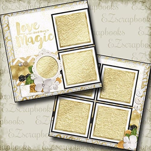 WEDDING - SIX - Premade Scrapbook Pages - EZ Layout 662
