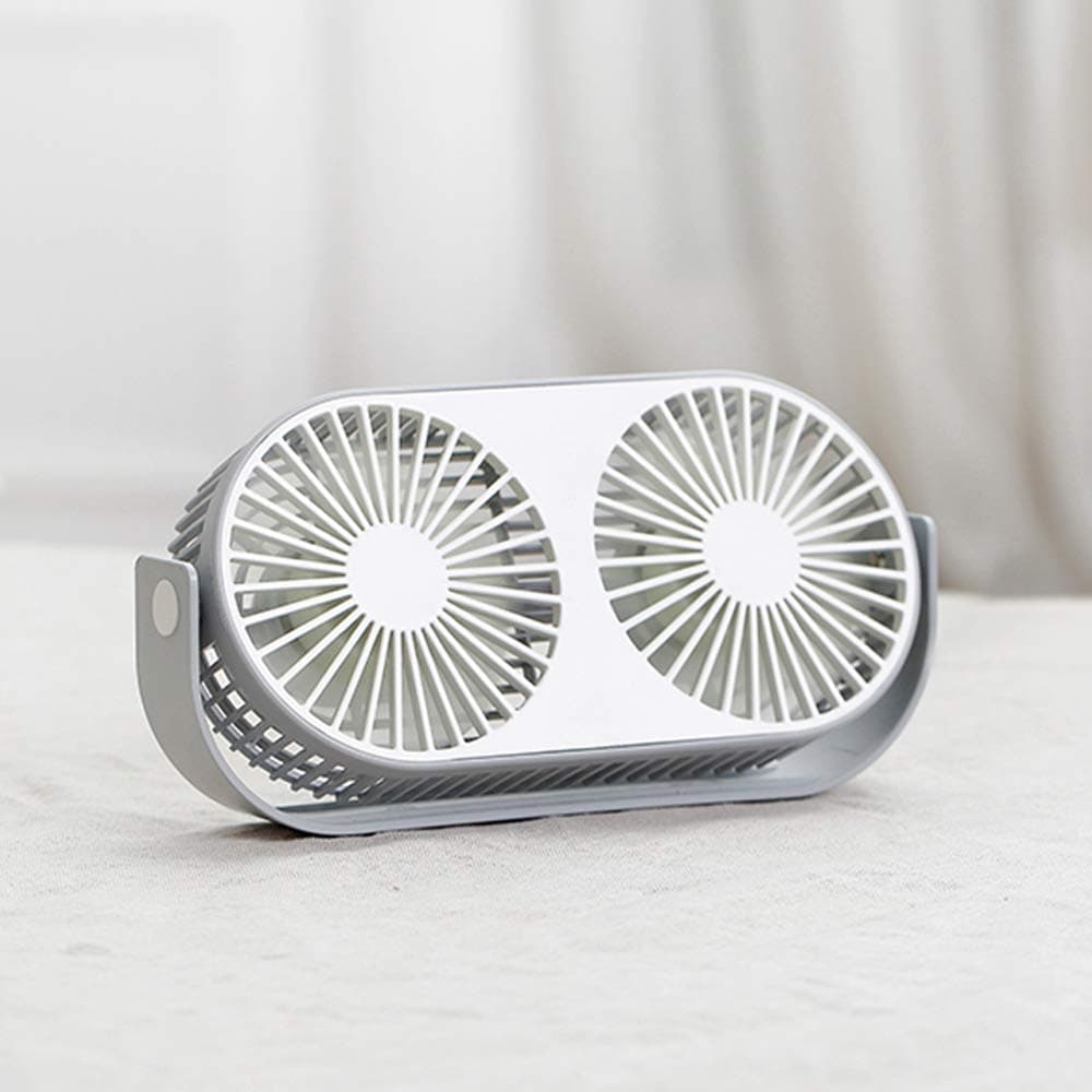 Taotuo Desktop Double Head 360° Aromatherapy USB Fan Portable Mini Fan with Mute Three-Speed for Home Office