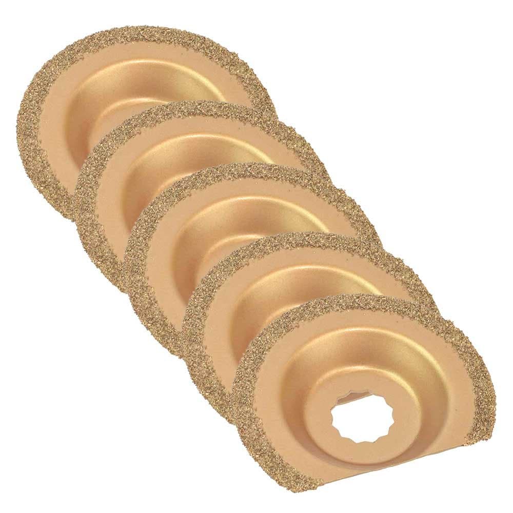 Versa Tool SB5K 63mm Semi-Circular Carbide RASP, 8mm Offset Mount Fits Fein Multimaster, Rockwell, Sonicrafter, Makita Oscillating Tools - 5/Pack