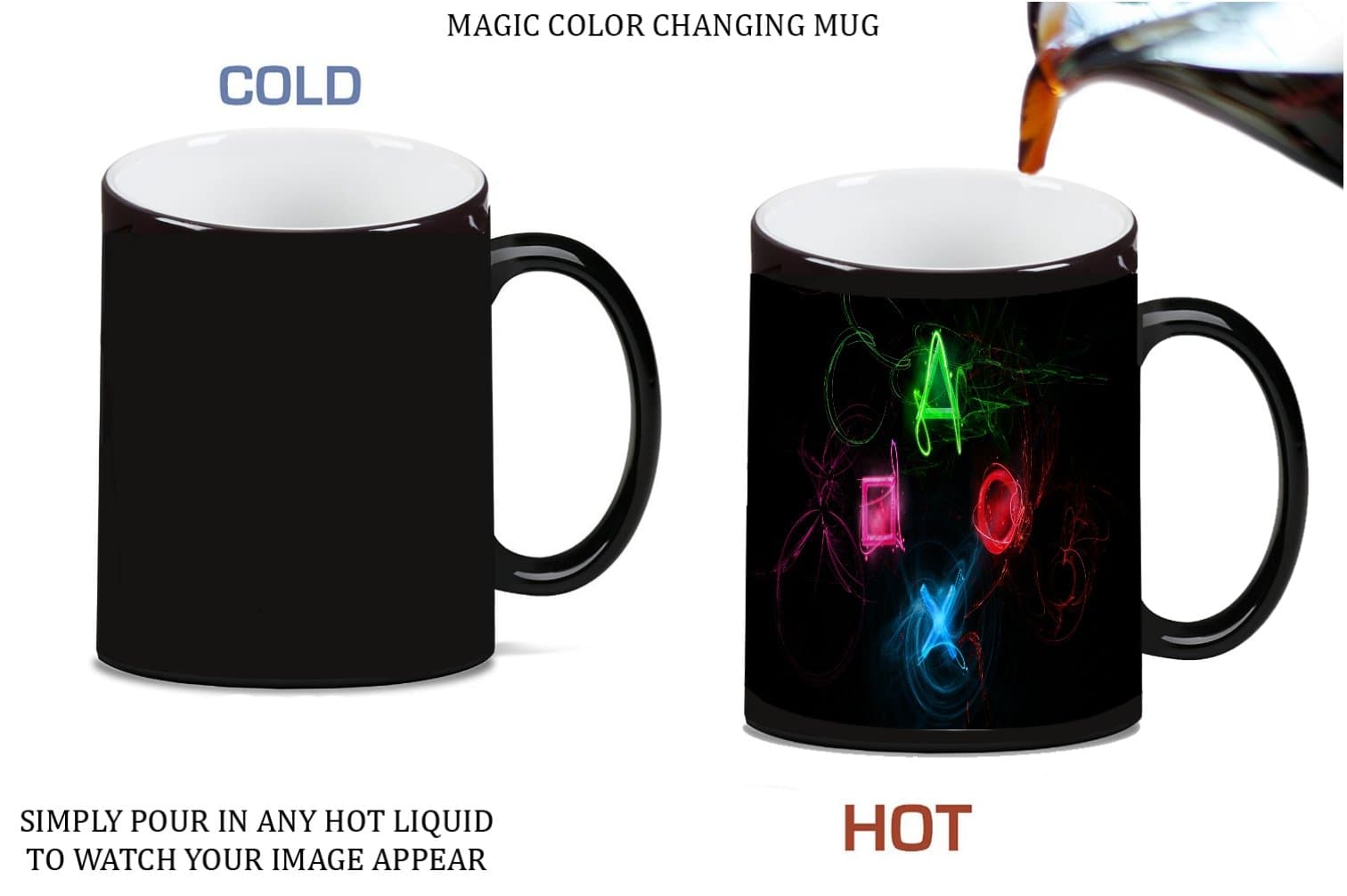 Game Icons Magic Color Morphing Ceramic Coffee Mug Tea Cup by EandM