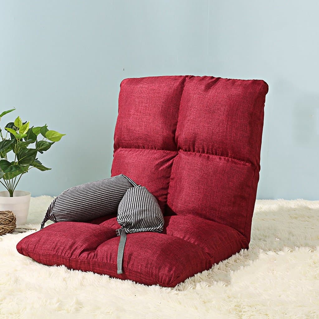 Fu Man Li Trading Company Simple lazy sofa single foldable dormitory bed computer chair bedroom backrest chair A+ (Color : Blue)