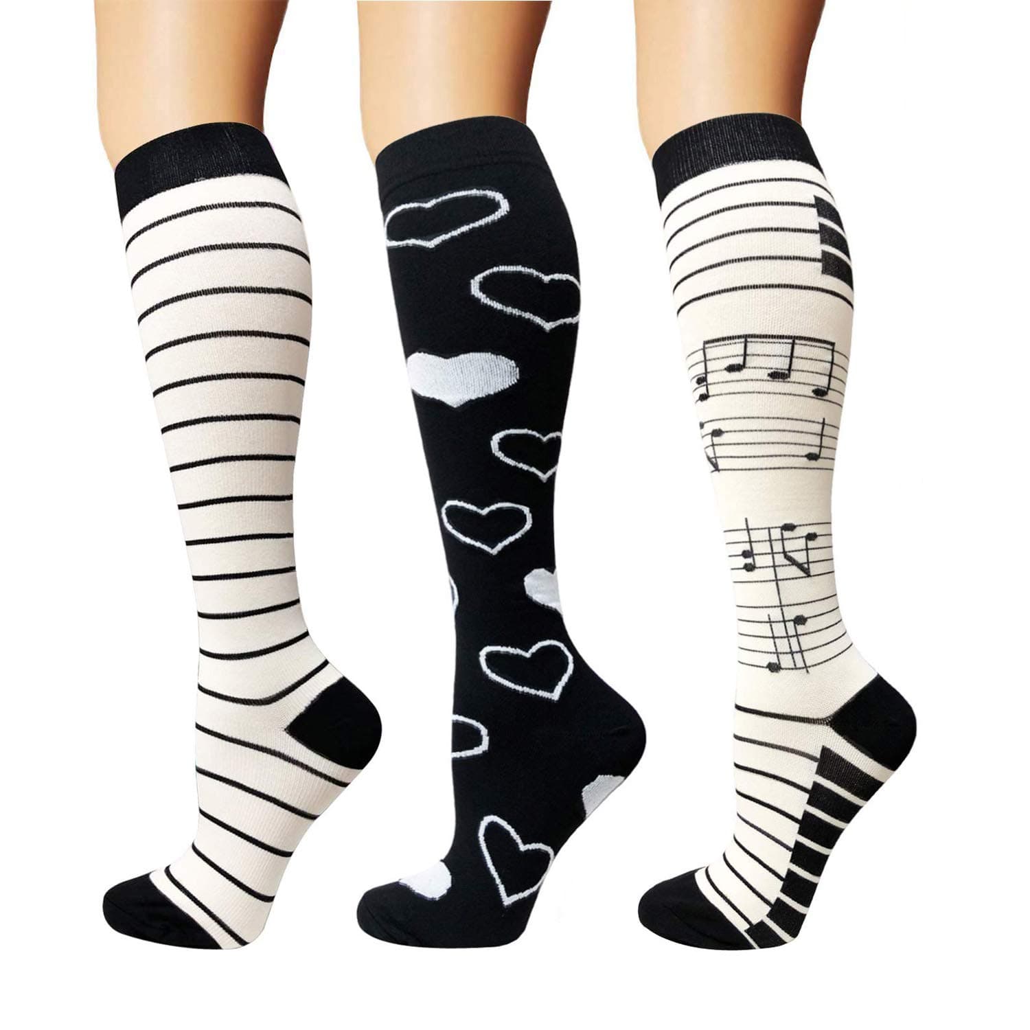 ACTINPUT Compression Socks for Women & Men 20-25 mmHg is Best Athletic, Running, Flight, Travel, Nurses,Edema