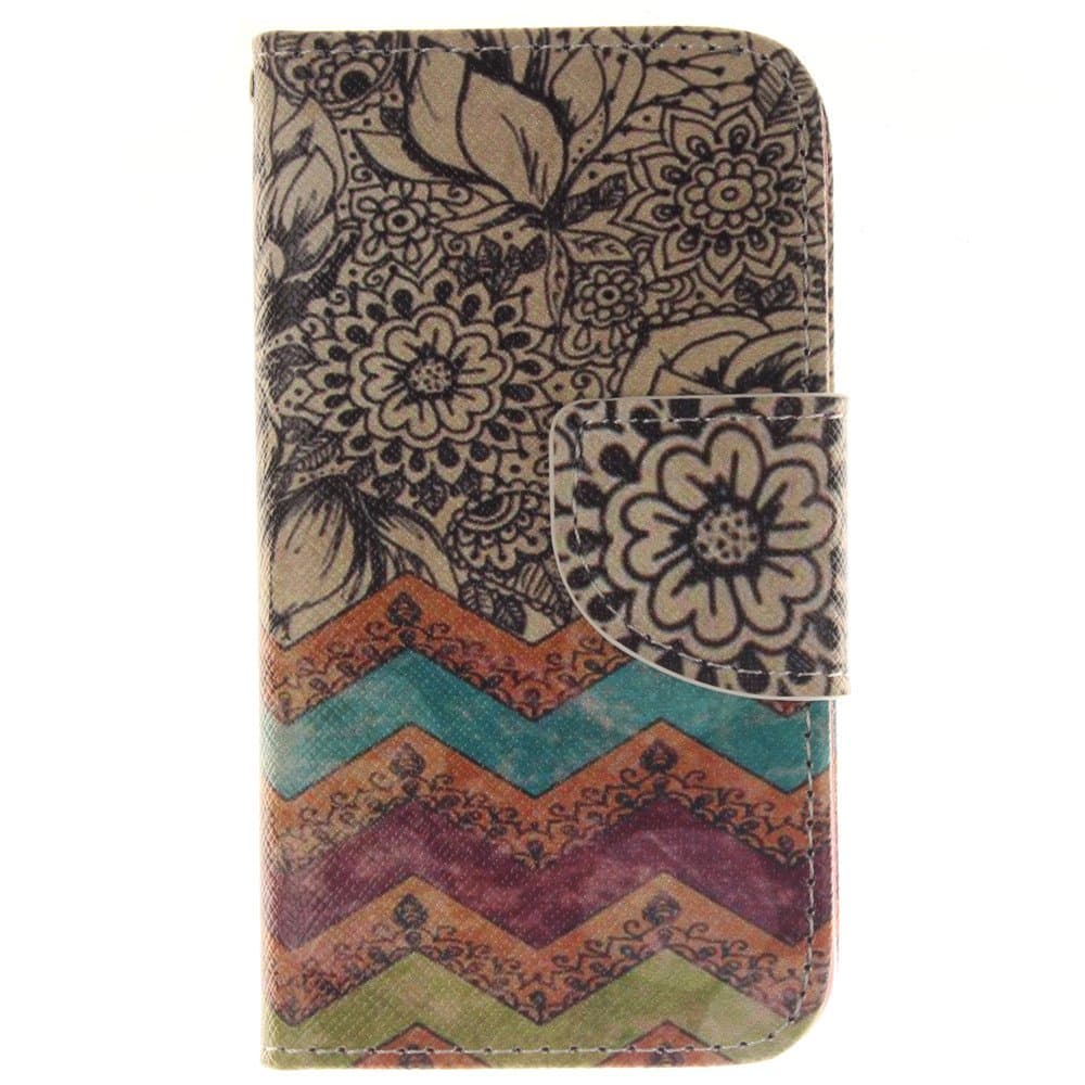 Samsung Galaxy Note 5 Case,Samsung Galaxy Note 5 Wallet Case,Coffeetreehouse Samsung Galaxy Note 5 Leather Case Luck oft PU Leather Notebook Wallet Embossed Flower Tree Design Case with Stand Function Card Holder and ID Slot Pattern PU Leather Flip Protective Magnet Case Cover with Stand Card Holder for Samsung Galaxy Note 5— Wave flower