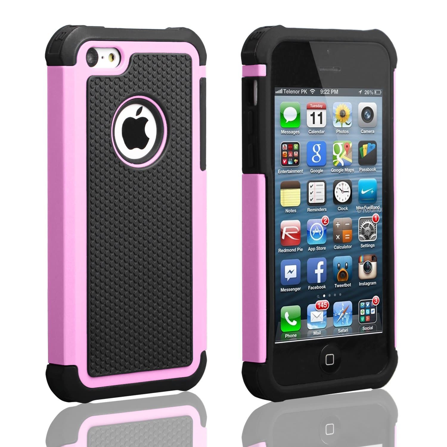 iPhone 5C Case, AUMIAU Hybrid Dual Layer Shock Absorbin Armor Defender Protective Case Cover (Hard Plastic with Soft Silicon) for Apple iPhone 5C