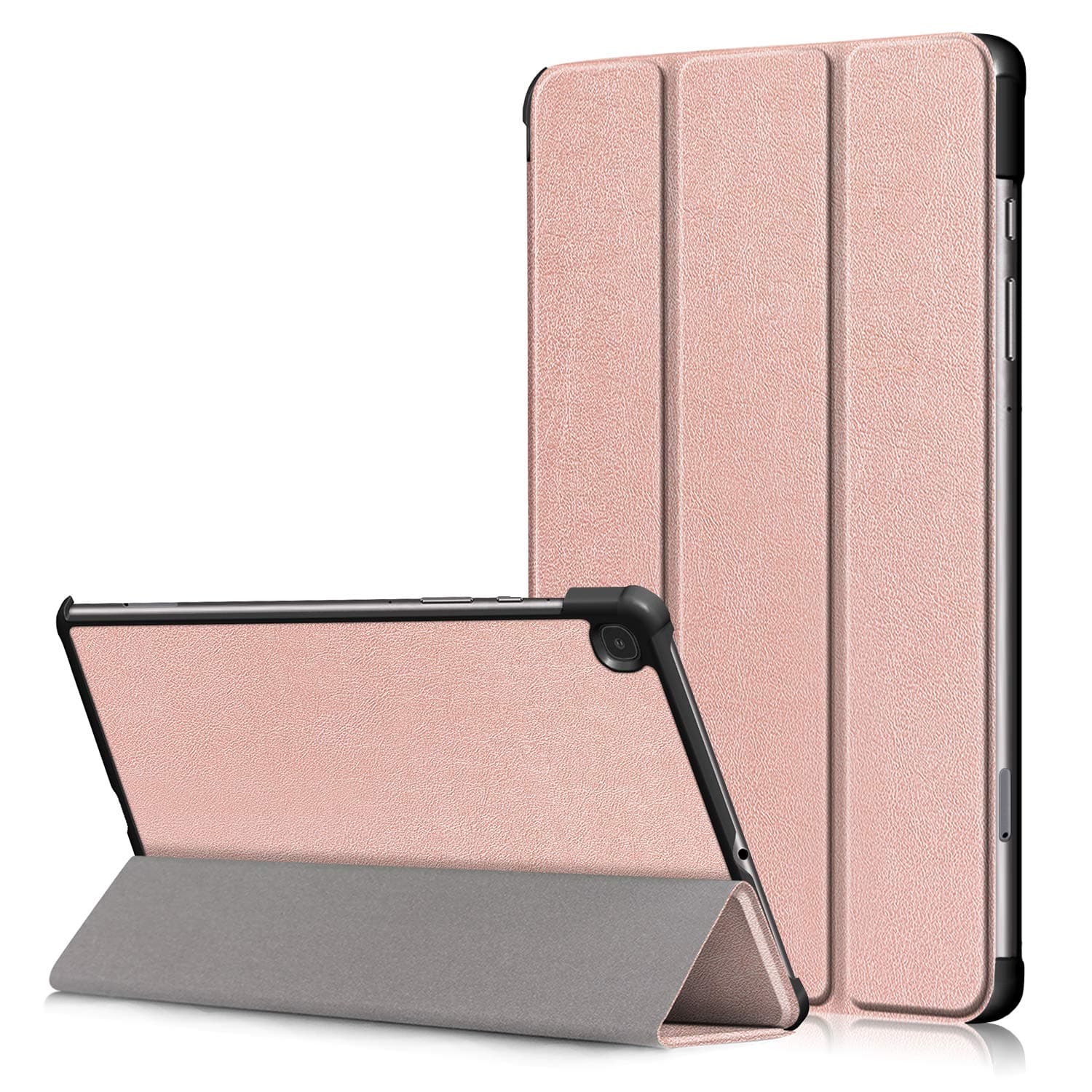 Case for Samsung Galaxy Tab S6 Lite 10.4 Inch Tablet 2020 SM-P610/SM-P615 - UGOcase Slim Lightweight Shockproof PU Leather Tri-fold Shell Multi-Angle Stand Cover for Galaxy Tab S6 Lite, Rose Gold