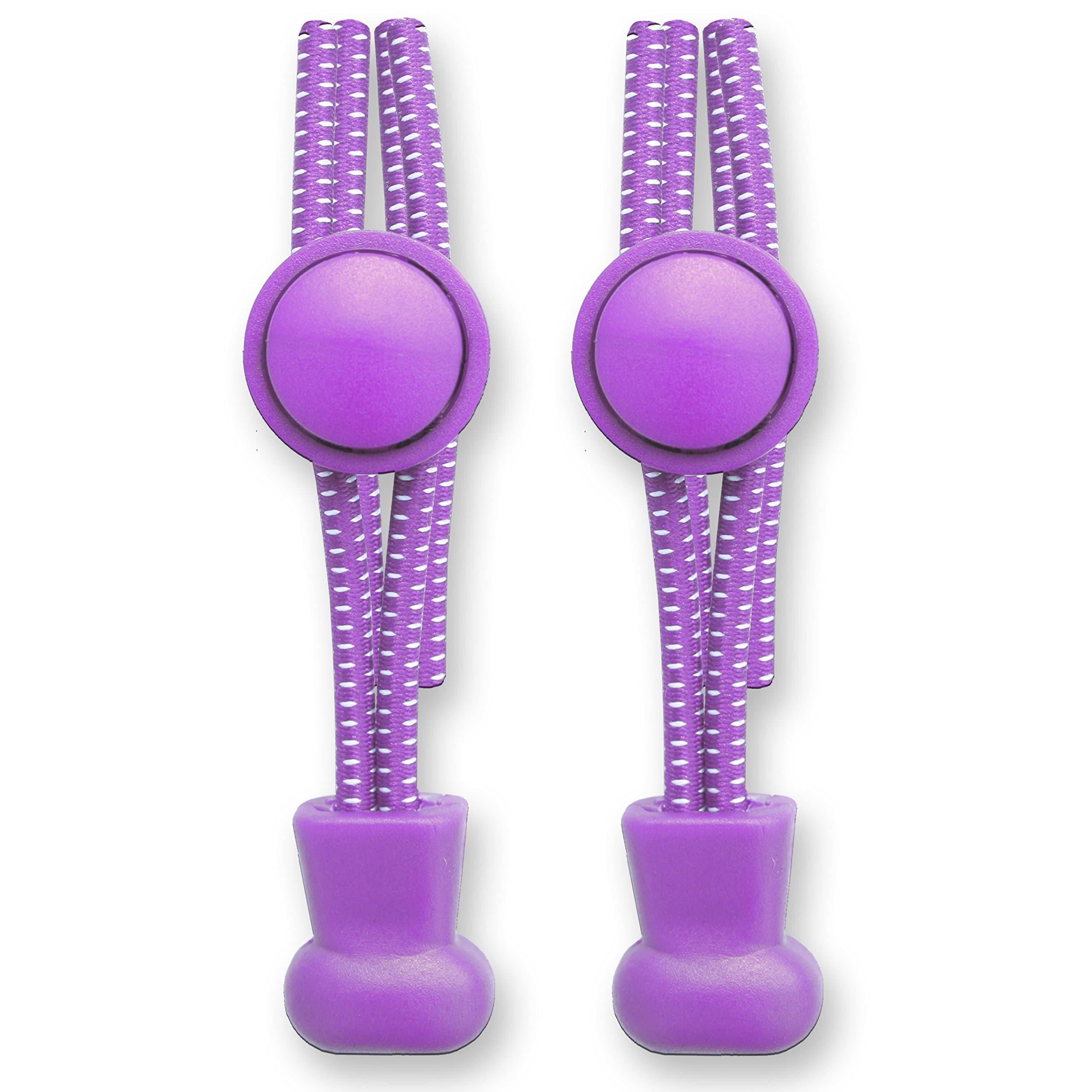 Lacestar - No tie Elastic Lace System with lock - Great for runners, children, older generation & active lifestyles - 1 Pair Easy to install in a range of bright colours.