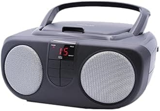 Sylvania SRCD243M-Black Portable CD Radio