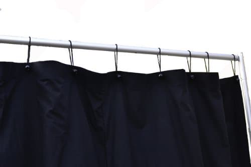 Backdrop or Stage Curtain BLACK ~ 9'H x 10'W 8oz Fire Retardant W/Certificate