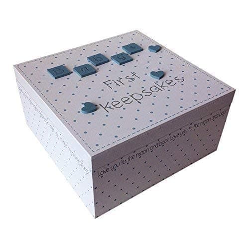 Langs Baby Boy Blue Wooden First Keepsake Box