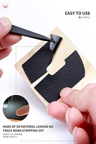 Hotline Games 2.0 Plus Wireless Gaming Mouse Grip Strip Model O / Model O - Professional Upgrade Kit Sweatproof - Easy to Apply (with Clip)