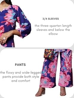 GRECIILOOKS Women's Rayon Printed Regular Fit Co Ord Sets (GL-W1705&TR798_Navy Blue_M)