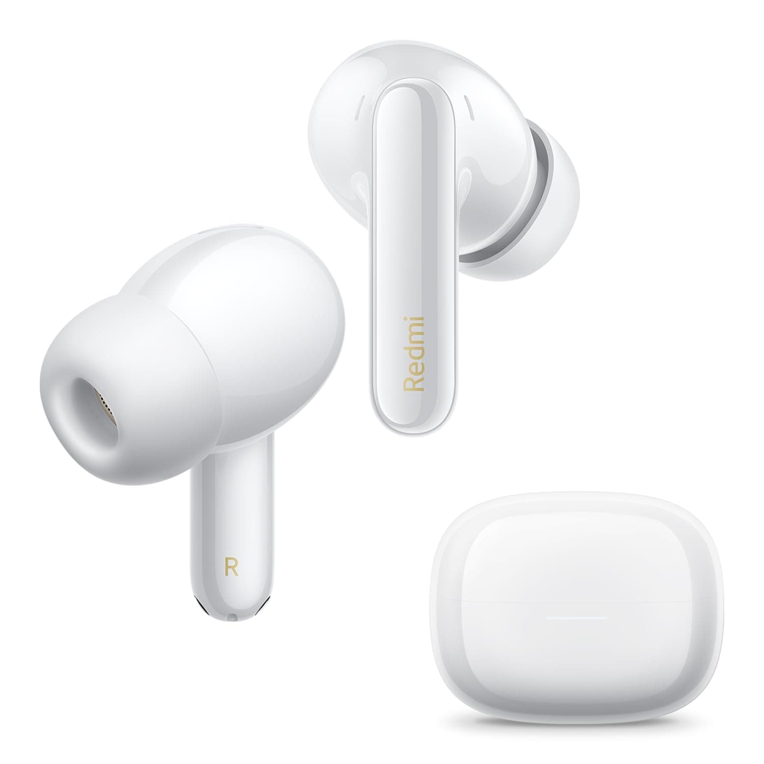 XIAOMI Redmi Buds 6 Pro – Wireless Bluetooth Headphone in-ear, Triple Drivers,Dimensional Audio,55dB ANC, 4KHz Wide Frequency, Hi-Res Sound, LDAC, Up to 9.5h+36h Battery Life, IP54, Glacier White
