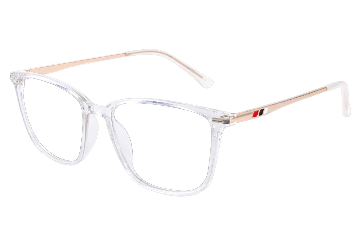 FEISEDY Stylish Square Eyewear Blue Light Blocking Glasses Lightweight TR90 Metal Frame Computer Glasses B2628