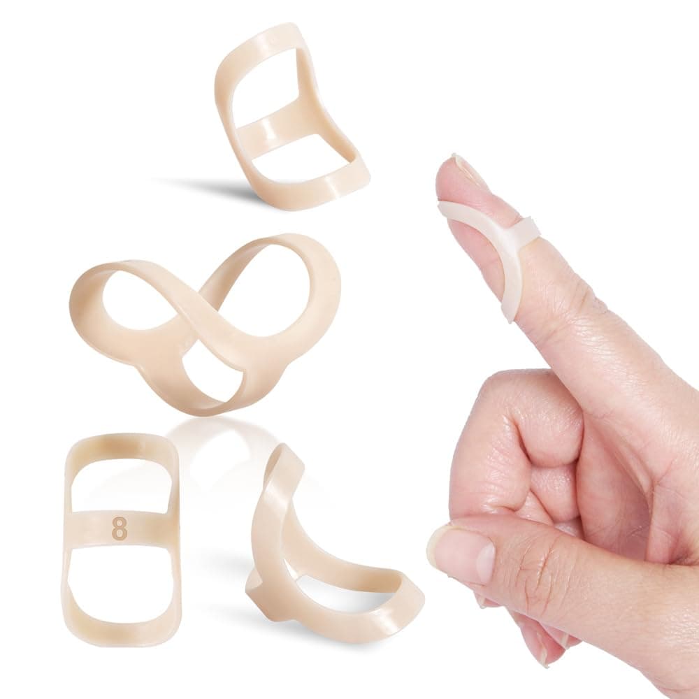 Oval Finger Splint 6 pcs, Finger Splints for Arthritis, Mallet Finger, Trigger Finger Splint, hypermobility(EDS) finger For Thumb/Middle,/Index/Pinky or Ring Finger(size 9,10 each 3pcs)