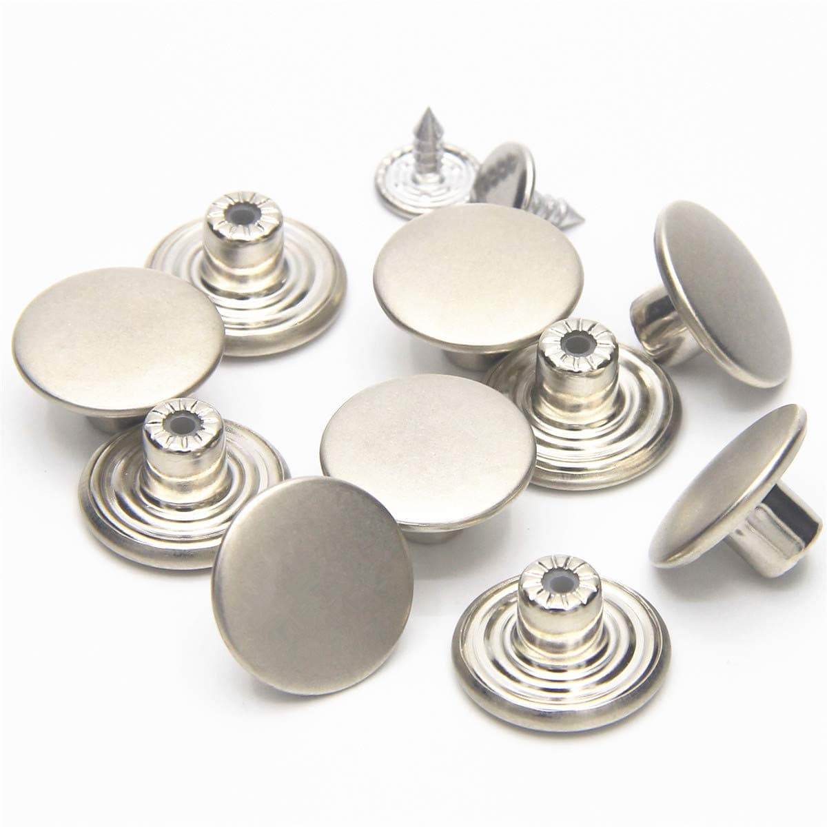 Enosea jean buttons metal replacement,tack buttons 17mm (silver)
