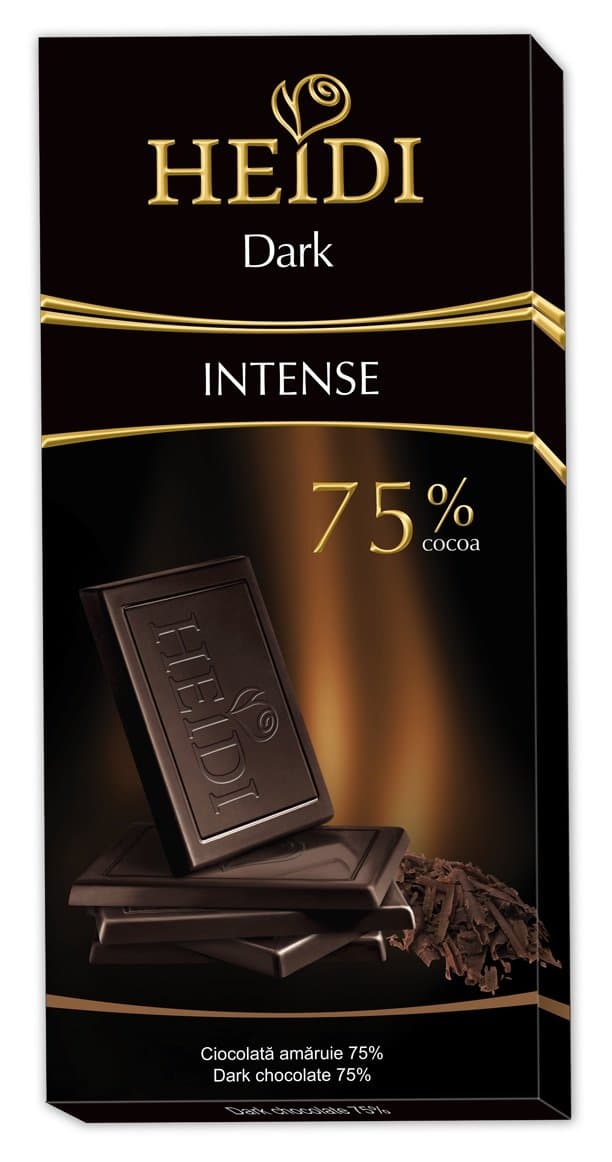 Heidi Intense 75% Dark Chocolate Bar 80g (12-pack)