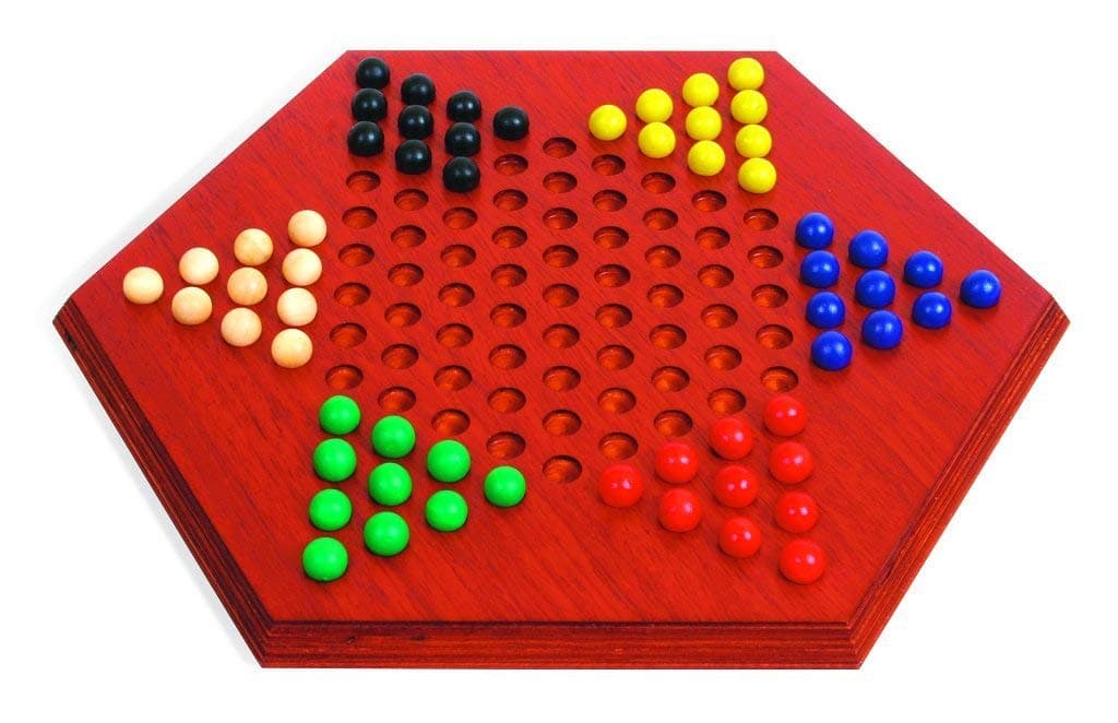 Large Hexagonal Chinese Checkers (Padauk wood)