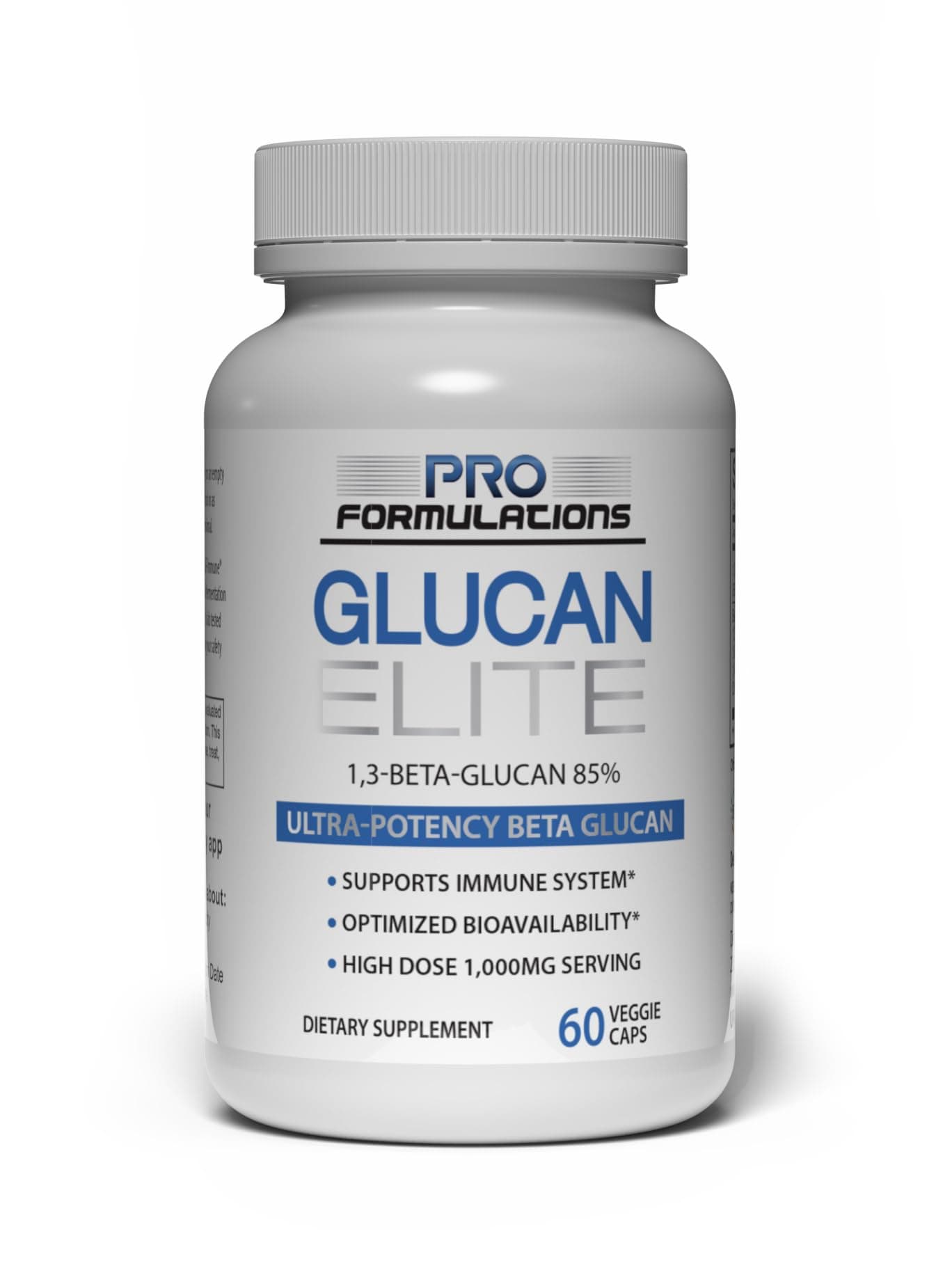 Pro Formulations MD Glucan Elite 85% Beta 1 3D Glucan 500Mg 60 Vcaps 85% Minimum Active 1 3 Linkage Ultra Potency Beta Glucan Highest Bioavailability With Bgf Immune One Size Multi