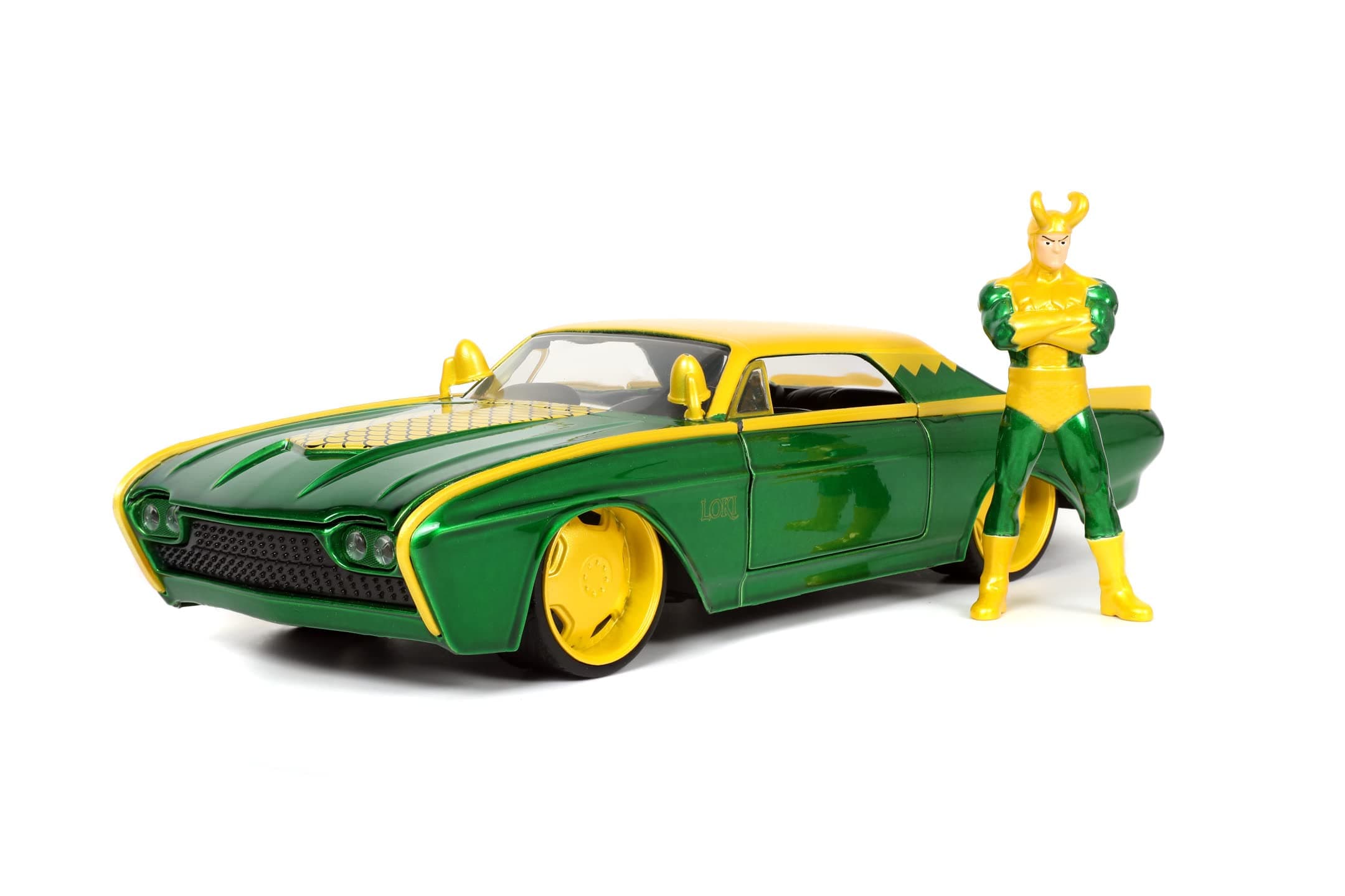 Jada MARVEL LOKI 1963 FORD THUNDERBIRD 1:24 WITH FIGURE