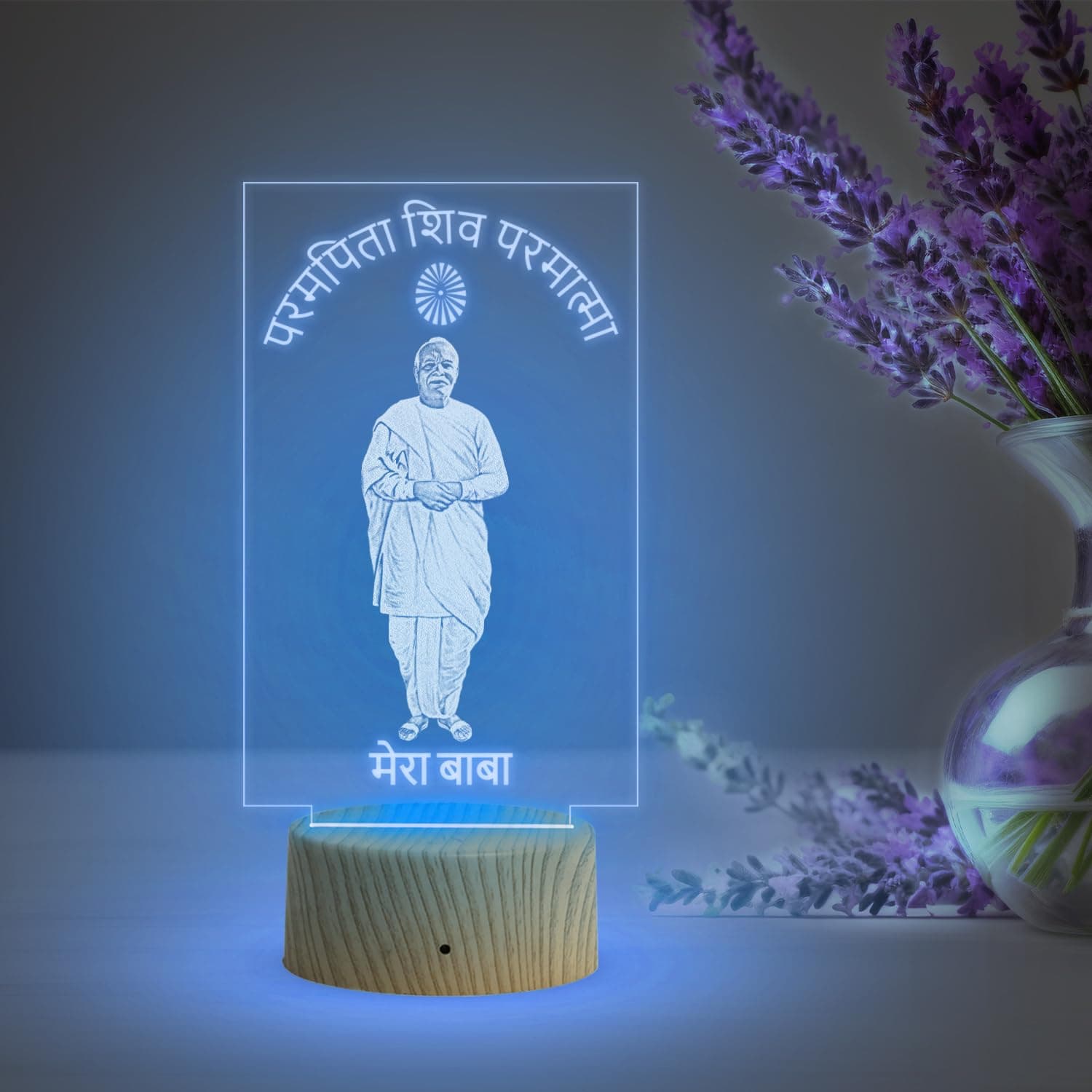 Param Pita Shiv Parmatma Shiv Baba with Automatic Color Changing Light & On/Off Touch Button | USB Powered | Spiritual LED Lamp