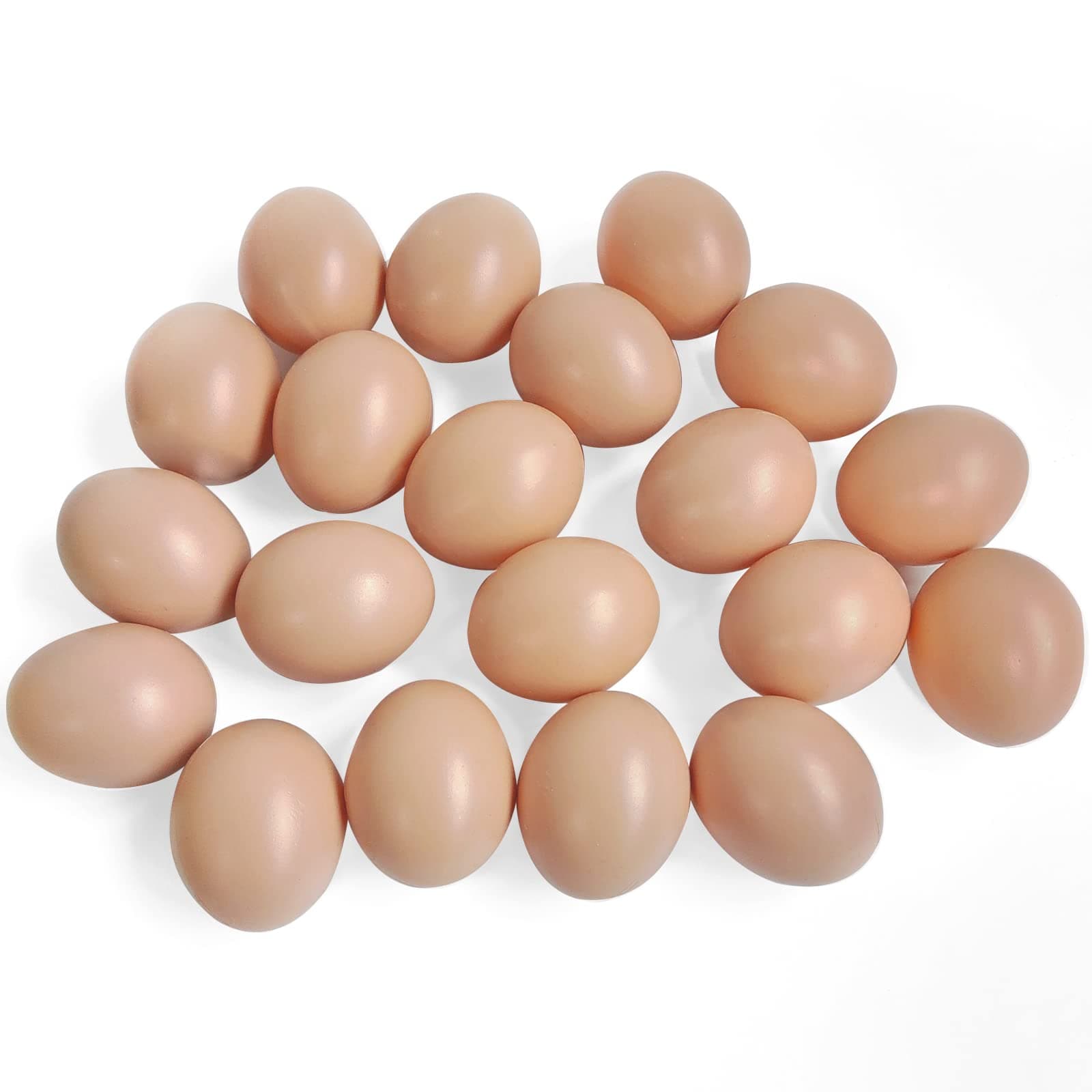 Artificial Plastic Eggs, 20Pcs Fake Chicken Eggs Artificial Nest Eggs Realistic Dummy Eggs Unbreakable Chicken Toy Eggs Encourage Laying&Prevent Eating Decorative Eggs DIY