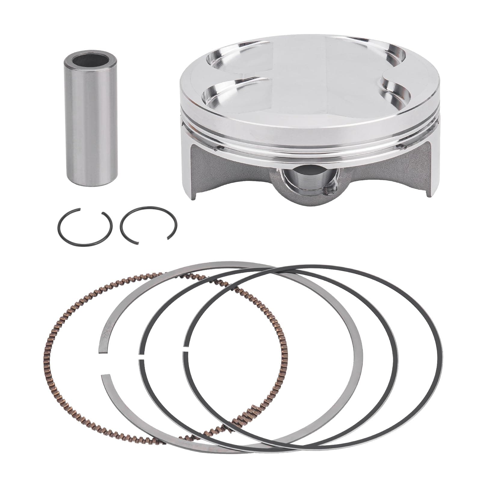 AHL STD 77mm Piston & Piston Rings Pin Clips Kit 13001-0052 Fit For Kawasaki KX250F KX 250 F 2004-2018,Suzuki RM-Z250 RMZ 250 2004-2006 K1300-10005-000 K1300-10052-000