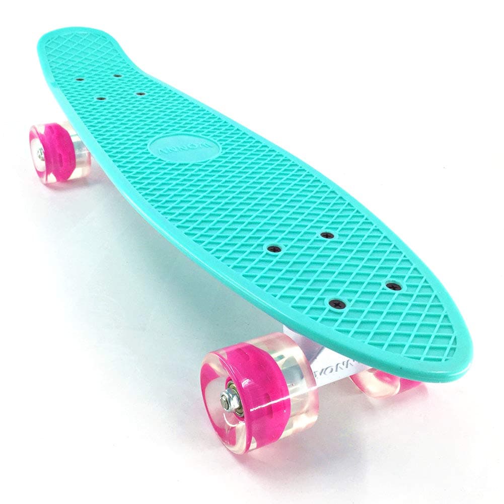 wonnv Retro Mini Cruiser 22 inch Complete Skateboard