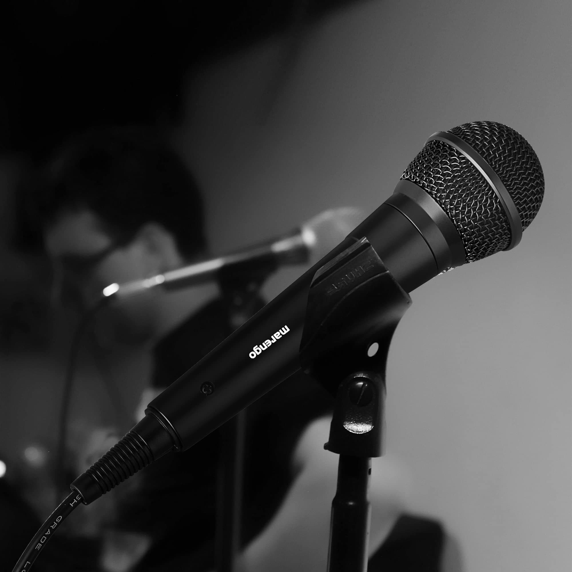 Marengo Handheld Wired Microphone, Cardioid Dynamic Vocal Mic with 13ft Cable and ON/Off Switch, Ideally Suited for Speakers, Karaoke Singing Machine, Amp, Mixer