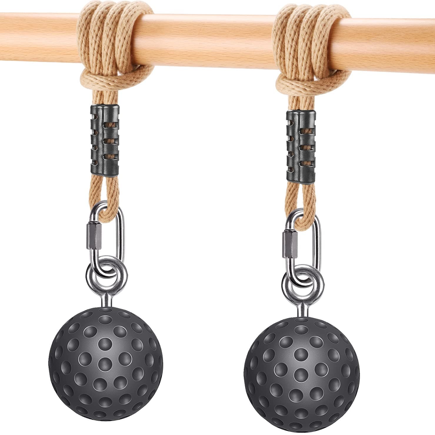 Non-Slip Pull Up Power Balls, Rock Climbing Grips for Strength Training, Forearm and Hand Exerciser for Chin Up Bar, Kettlebell, Barbell, Resistance Band Handles, Home Gym Workout Equipment