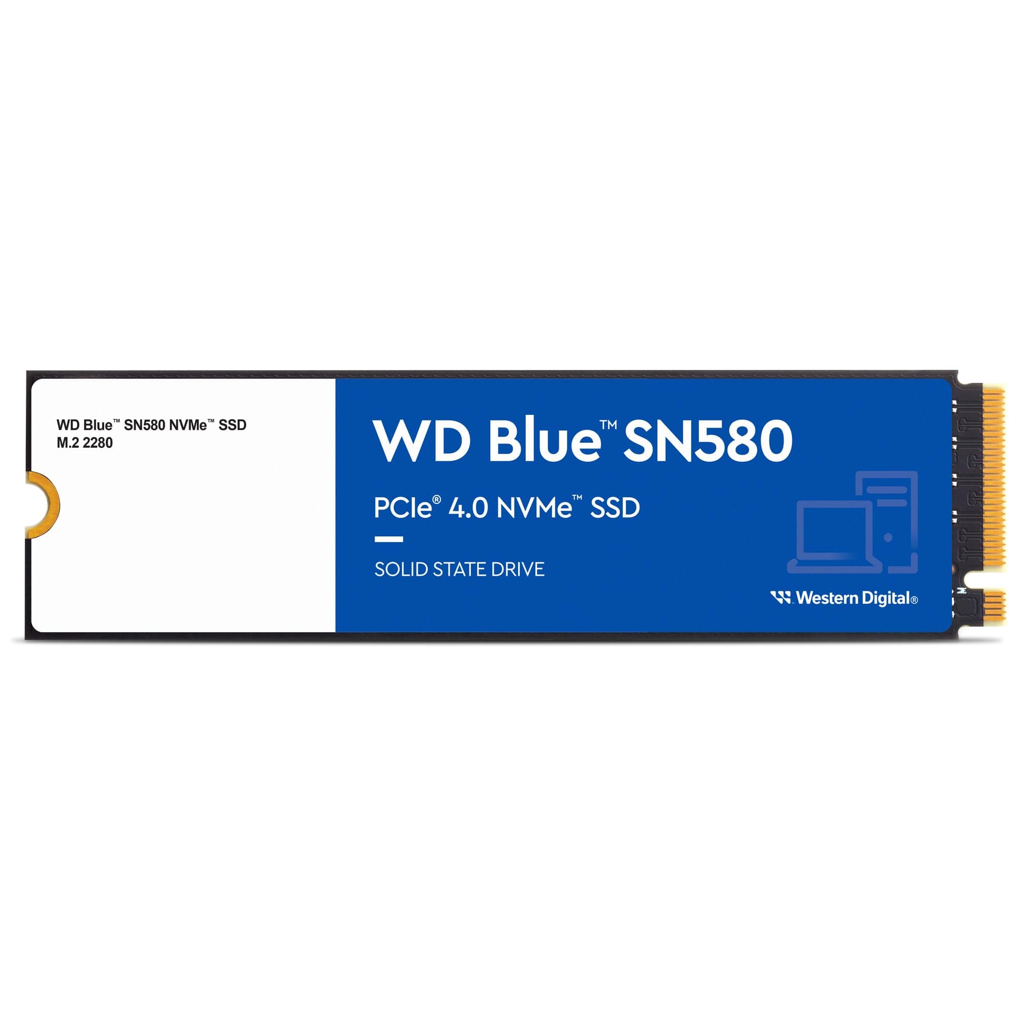1TB WD Blue SN580 NVMe Internal Solid State Drive SSD - Gen4 x4 PCIe 16Gb/s, M.2 2280, Up to 4,150 MB/s - WDS100T3B0E
