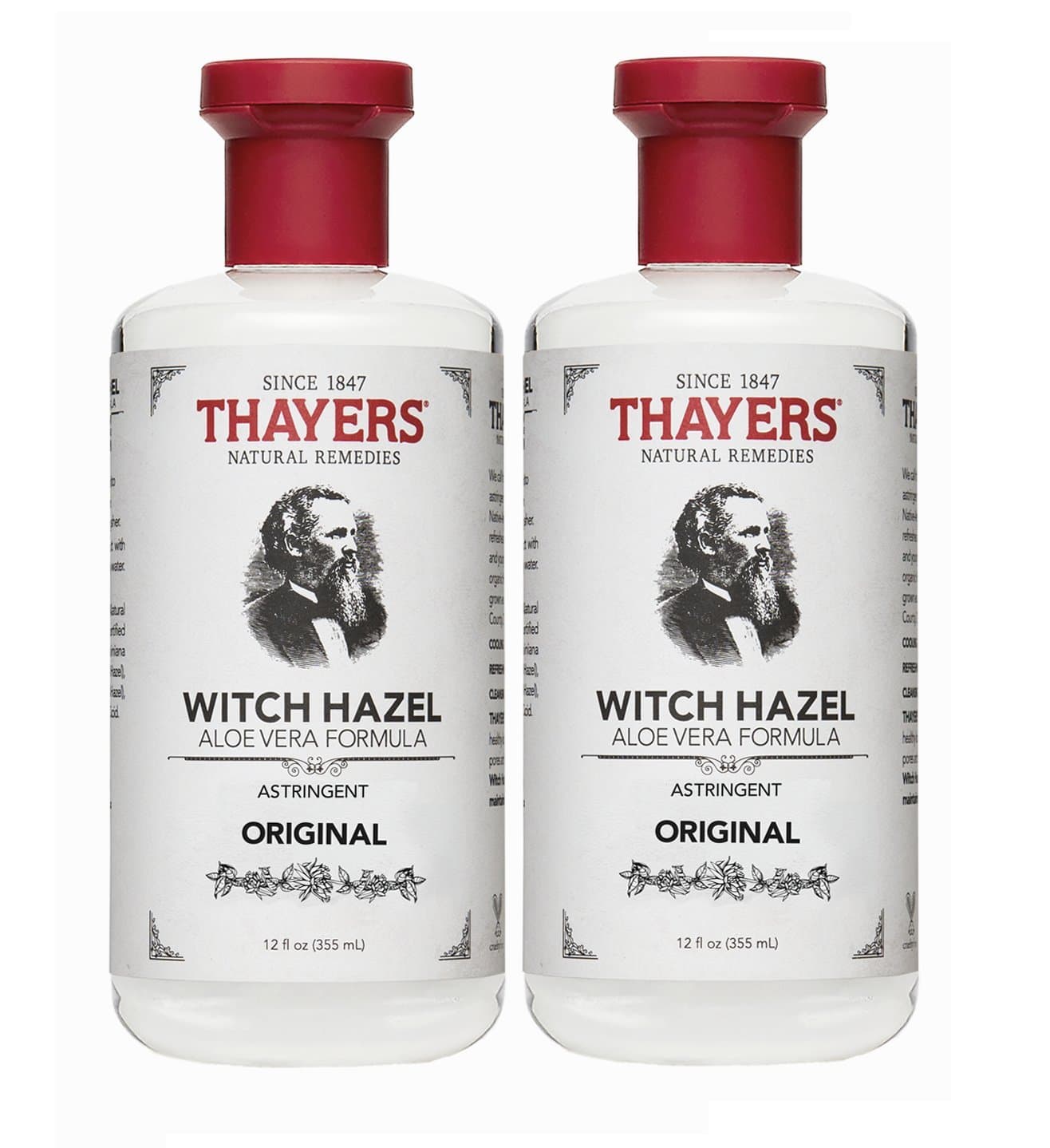 Witch Hazel with Aloe Vera, Original Astringent, 12 Fl Oz (Pack of 2)