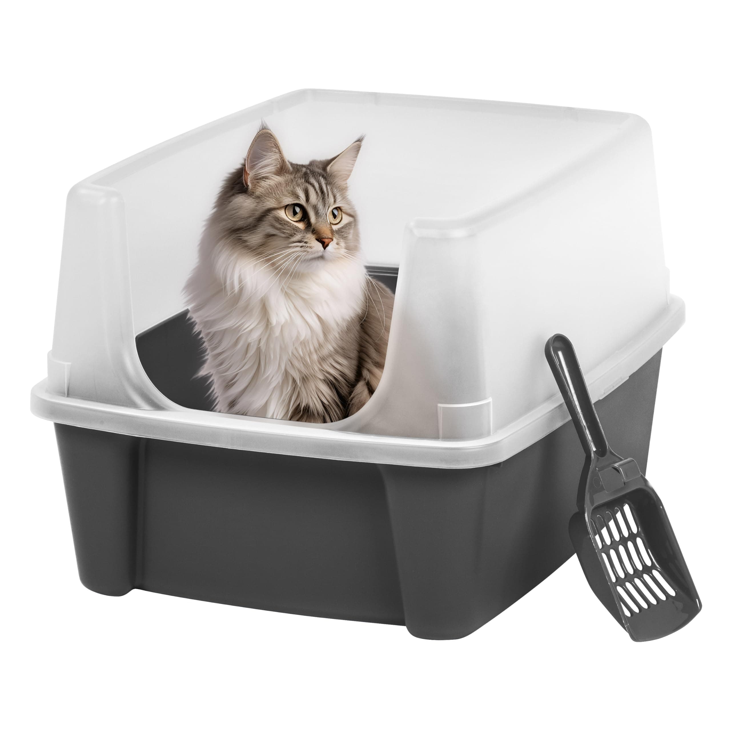 Iris Cat Litter Box Scoop, One Size, Grey