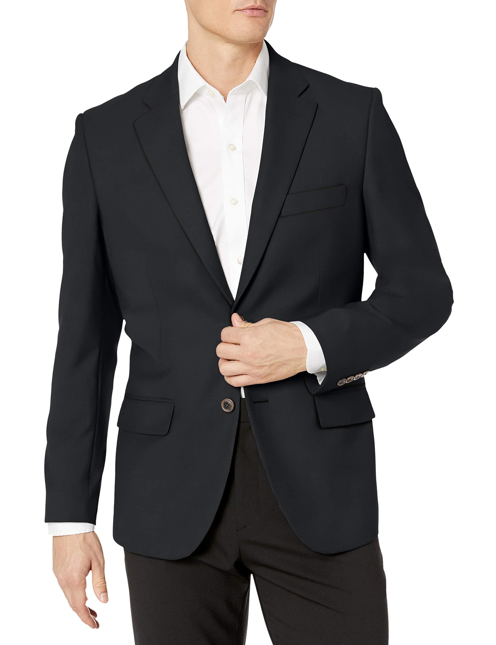 Amazon Essentials Men's Long-Sleeve Button-Front Stretch Blazer