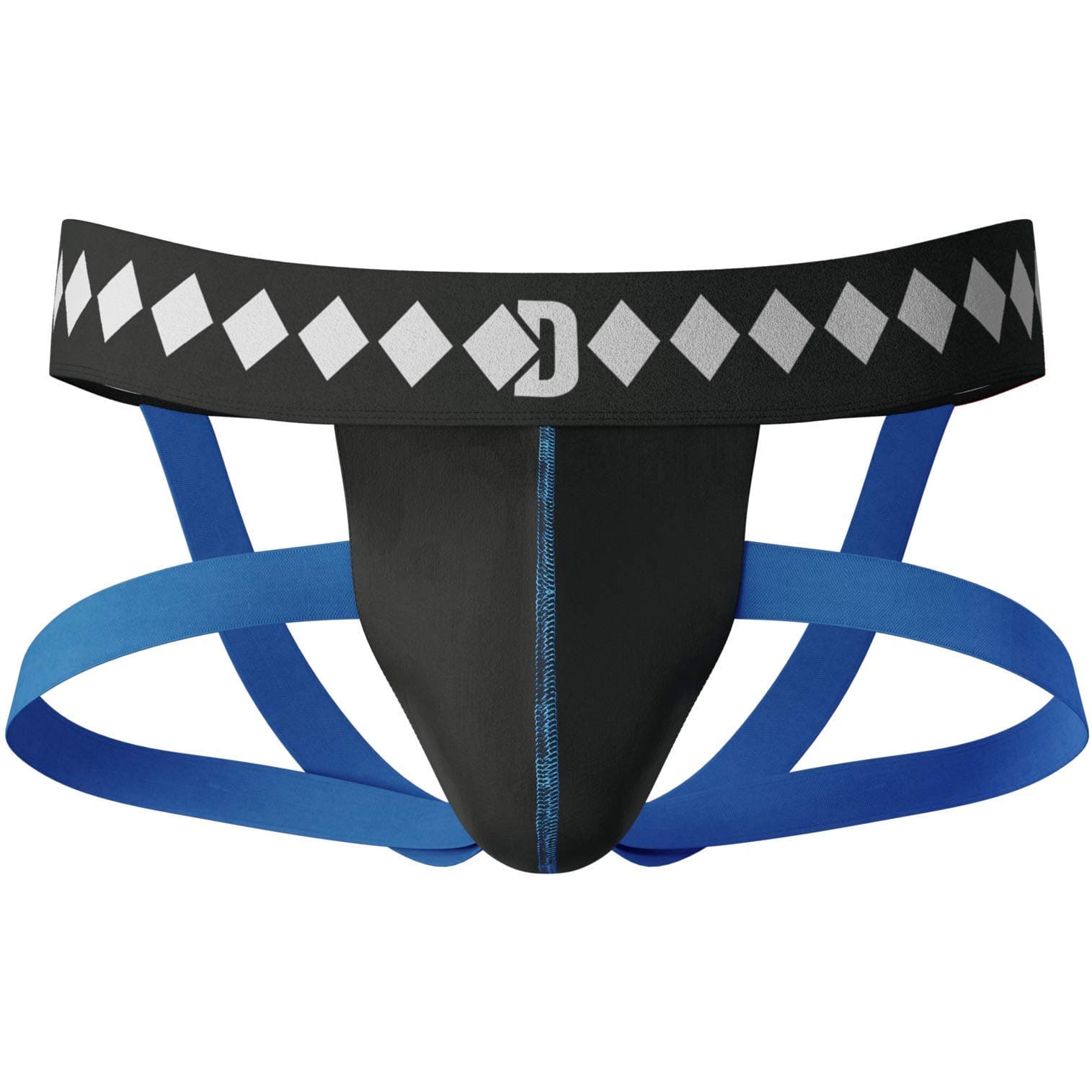 Diamond MMA Four-Strap Jock Strap Supporter with Built-in Athletic Cup Pocket for Sports