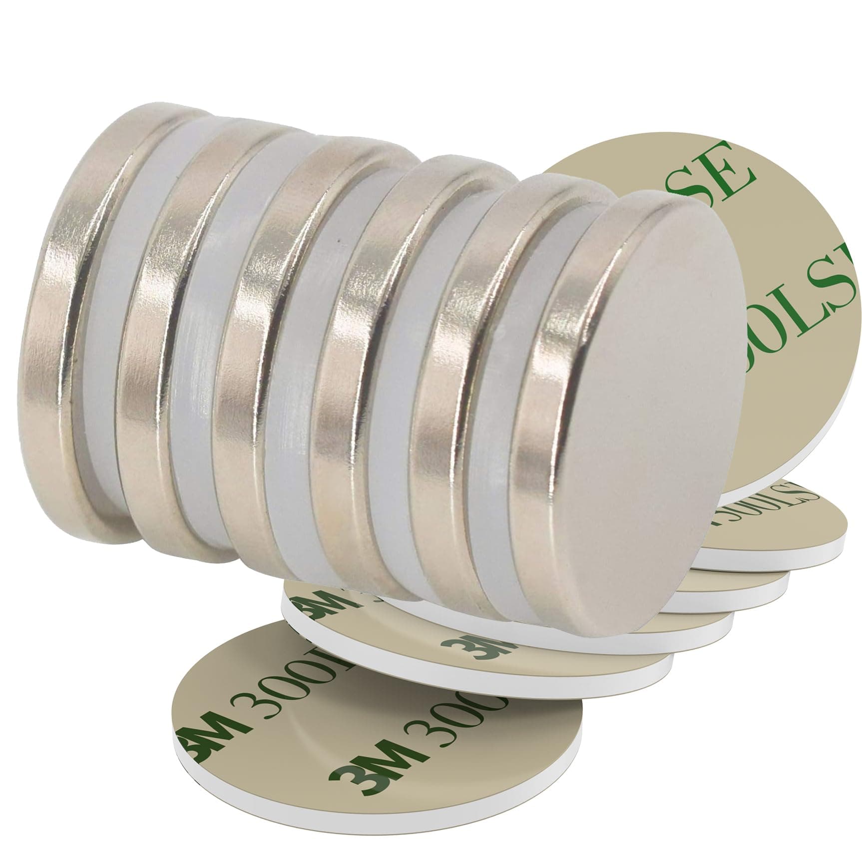 Magnetpro 6 Piece Disc Magnets, 25 mm Diameter x 3 mm Thick Magnet with Self Adhesive Tape (6 KG Pull Force Each)