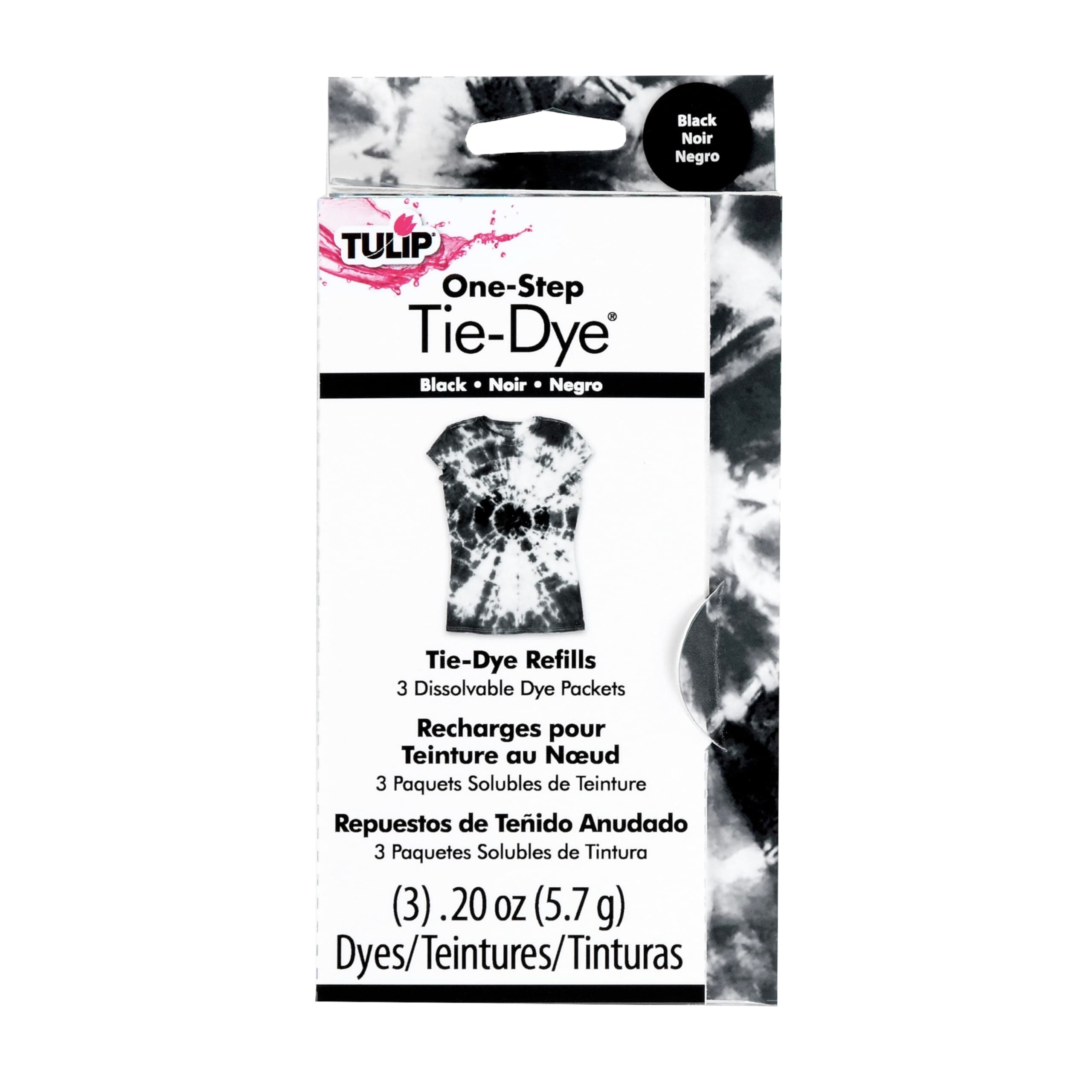 Tulip One-Step Tie-Dye Kit Tulip Fabric Dye Open Stock 29038 Fdy Refill Black