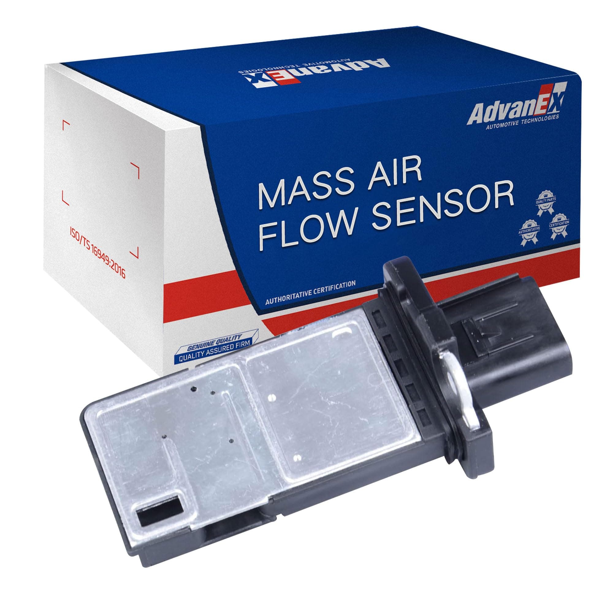 Mass Air Flow Sensor 3L3Z-12B579-BA Compatible with Ford Lincoln Mercury E150 Escape Explorer MKT MKS MKX B2300 B3000 Grand Marquis Milan Sable Replaces MAF0012
