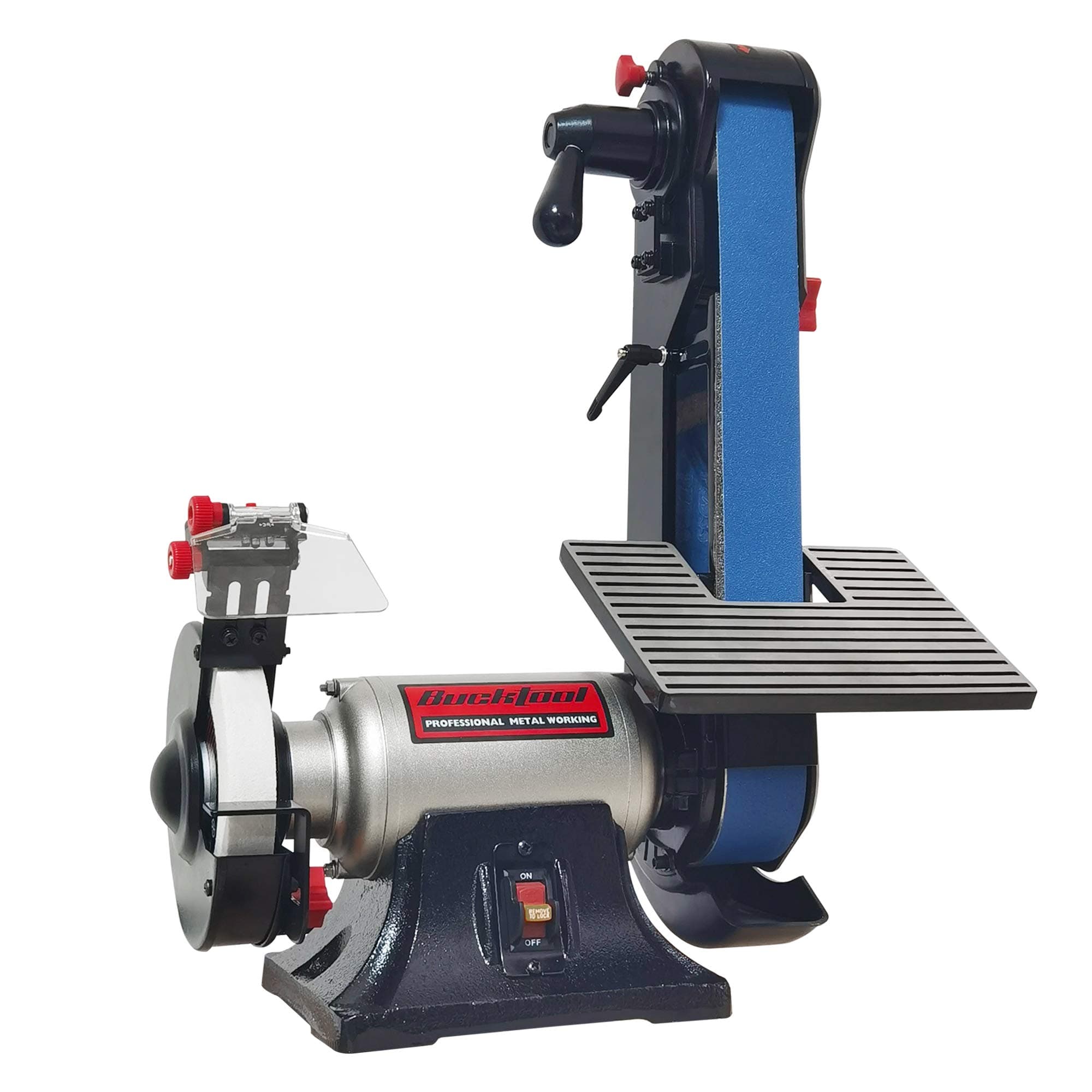 Bucktool Combo 2" x 42" Belt Sander 6" Bench Grinder, Knife Sharpener BG2600