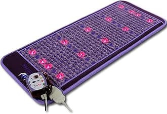 Ereada Infrared Amethyst Mat - Purple 60" L x 24" W (150x60 cm) - 86-158°F (30-70°C) FIR Heating Pad - Natural Crystals - Photon Red Light - Negative Ions - Magnetism - Original Korean Manufacturer