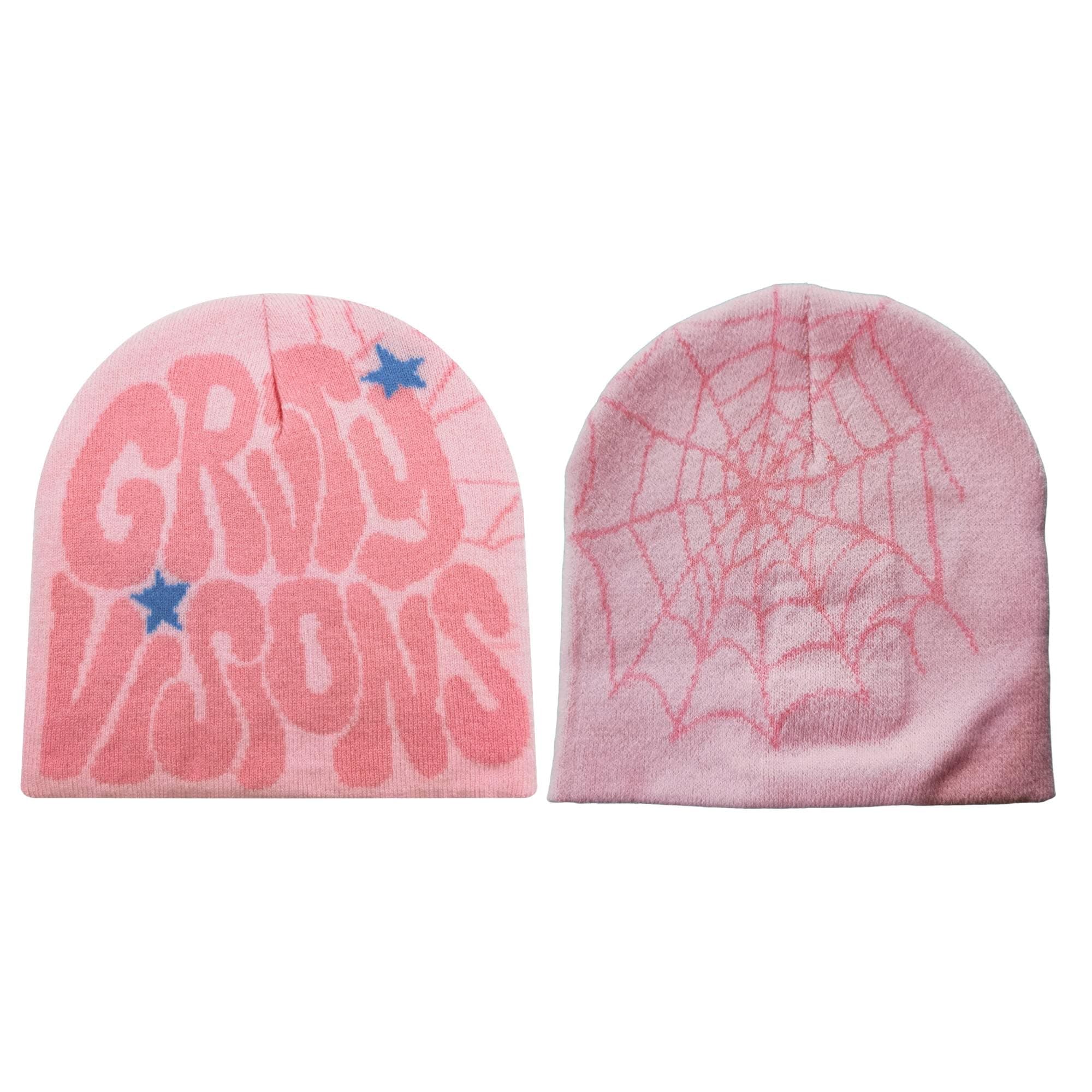 Pooyikoi Y2K Beanie Hats Knitted Wool Pullover Hat Letter Star Jacquard Hat 2000s Cute Men Women Unisex