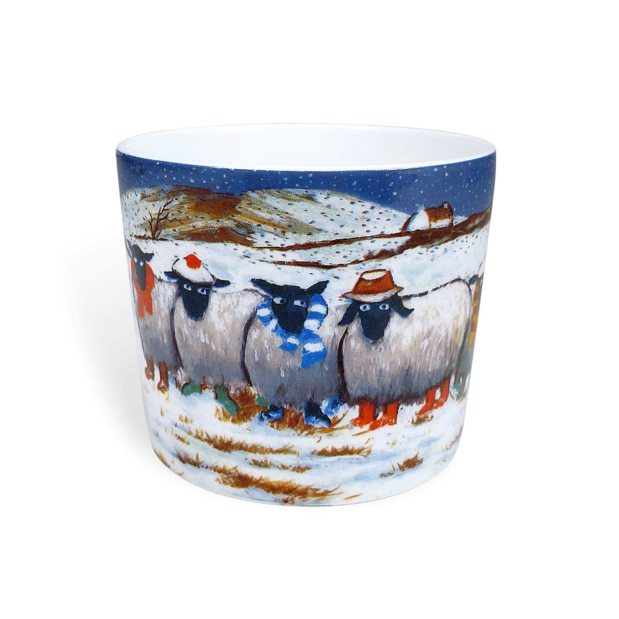 Winter Woolies' Mug in Gift Box by Thomas Joseph - Sheep Ceramic Coffee Cup,10.9 oz