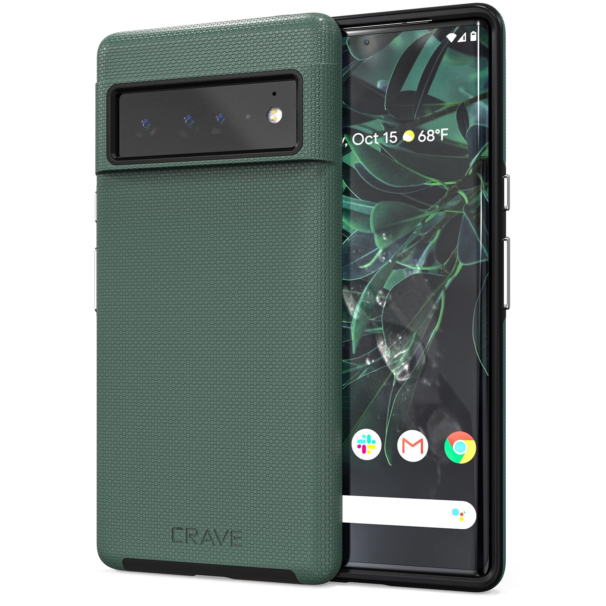 Crave for Google Pixel 6 Pro Case, Shockproof Protection Dual Layer Case for Google Pixel 6 Pro (6.7 inch) - Forest Green