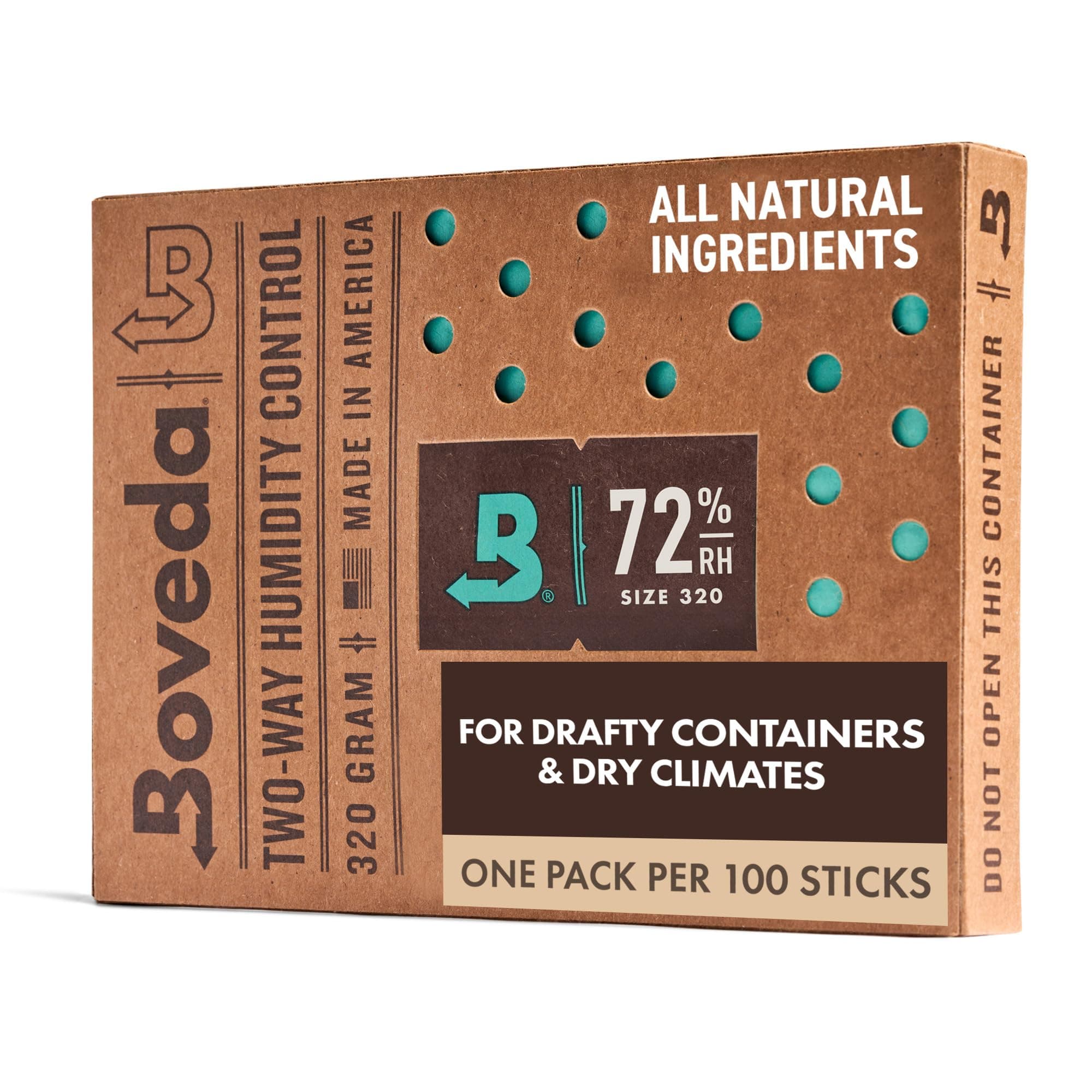 Boveda 72% Two-Way Humidity Control Pack For Large Wood Humidifier Boxes – Size 320 – Single – Moisture Absorber – Humidifier Pack – Individually Wrapped Hydration Packet