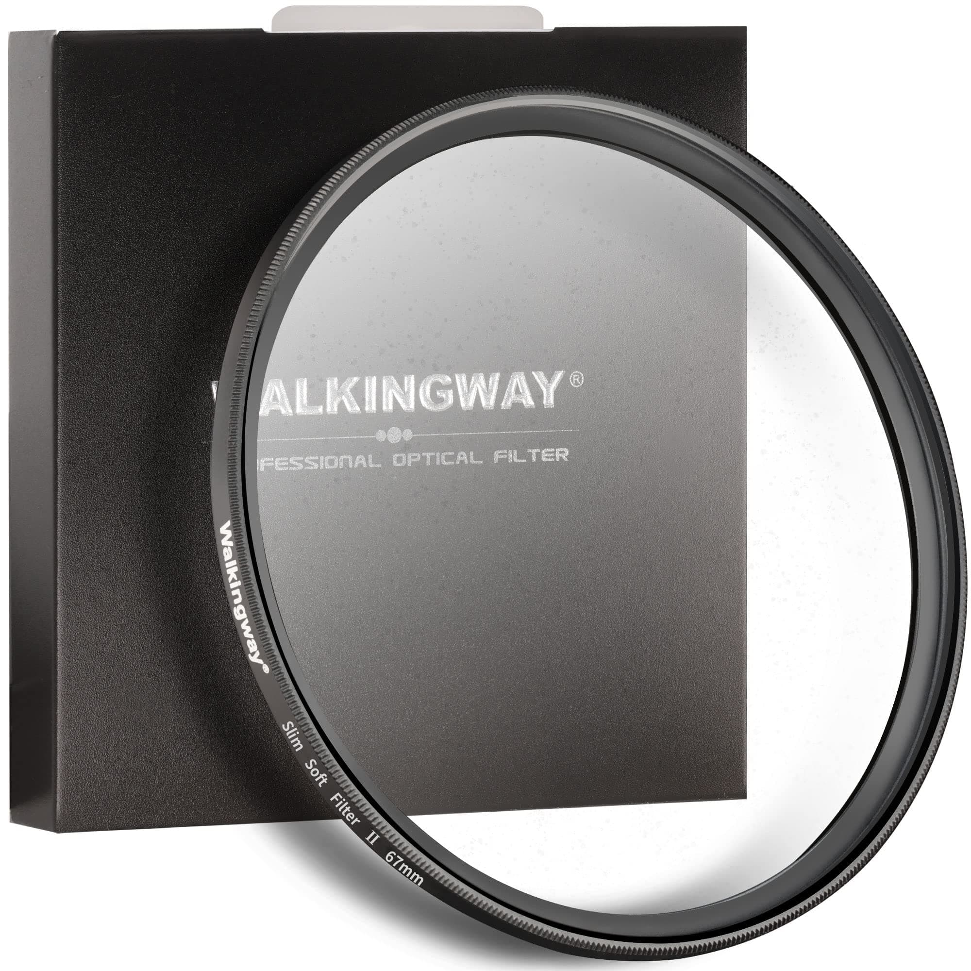 67MM White Pro Mist Diffusion Lens Filter, Dreamy Fog & Soft Glow Effect Filter for Video/Vlog/Portrait, HD Glass, Scratch-Resistant, Ultra-Slim Frame, No Vignetting (Medium-Soft 2)